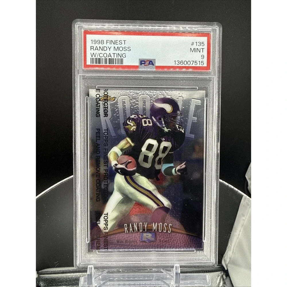 1998 FINEST (W/Coating) Randy Moss RC PSA 9 #135